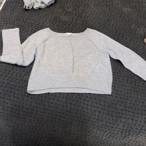 Cropped gray Athleta sweater